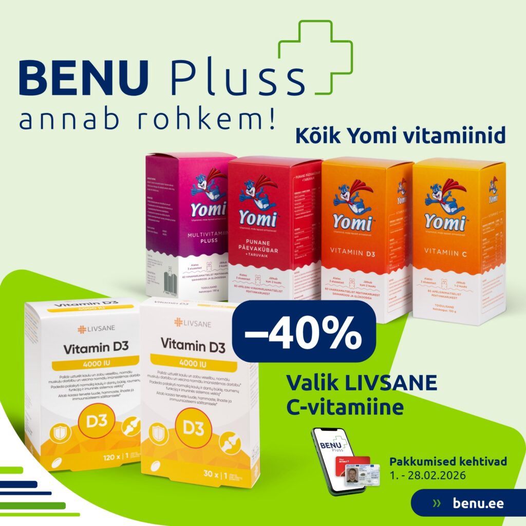 BENU: Yomi ja valik Livsane vitamiine -40%