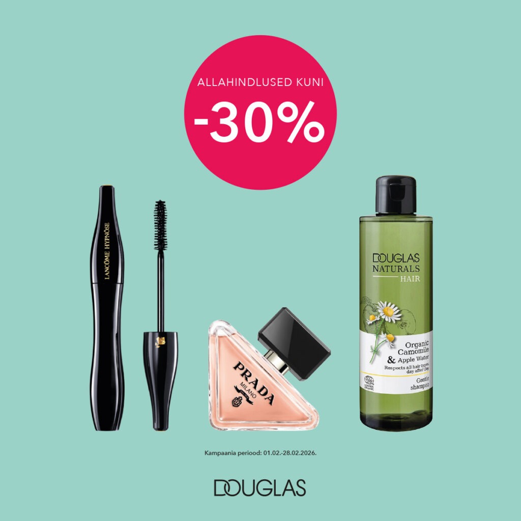 Douglas: Allahindlused kuni -30%!