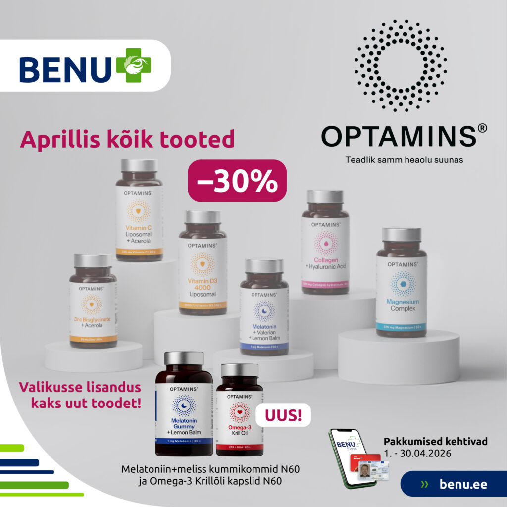 Benu Apteekis Optamins tooted -30%