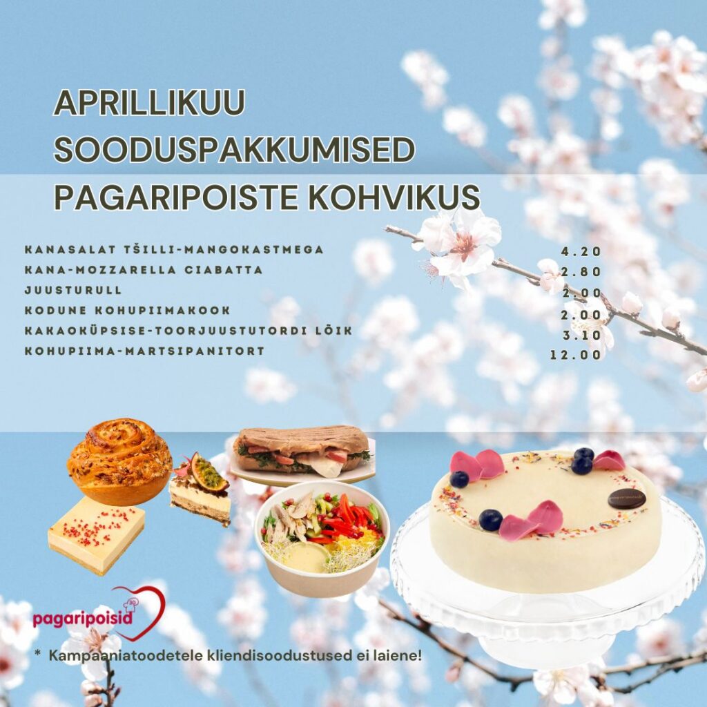 Pagaripoiste aprillikuu sooduspakkumised