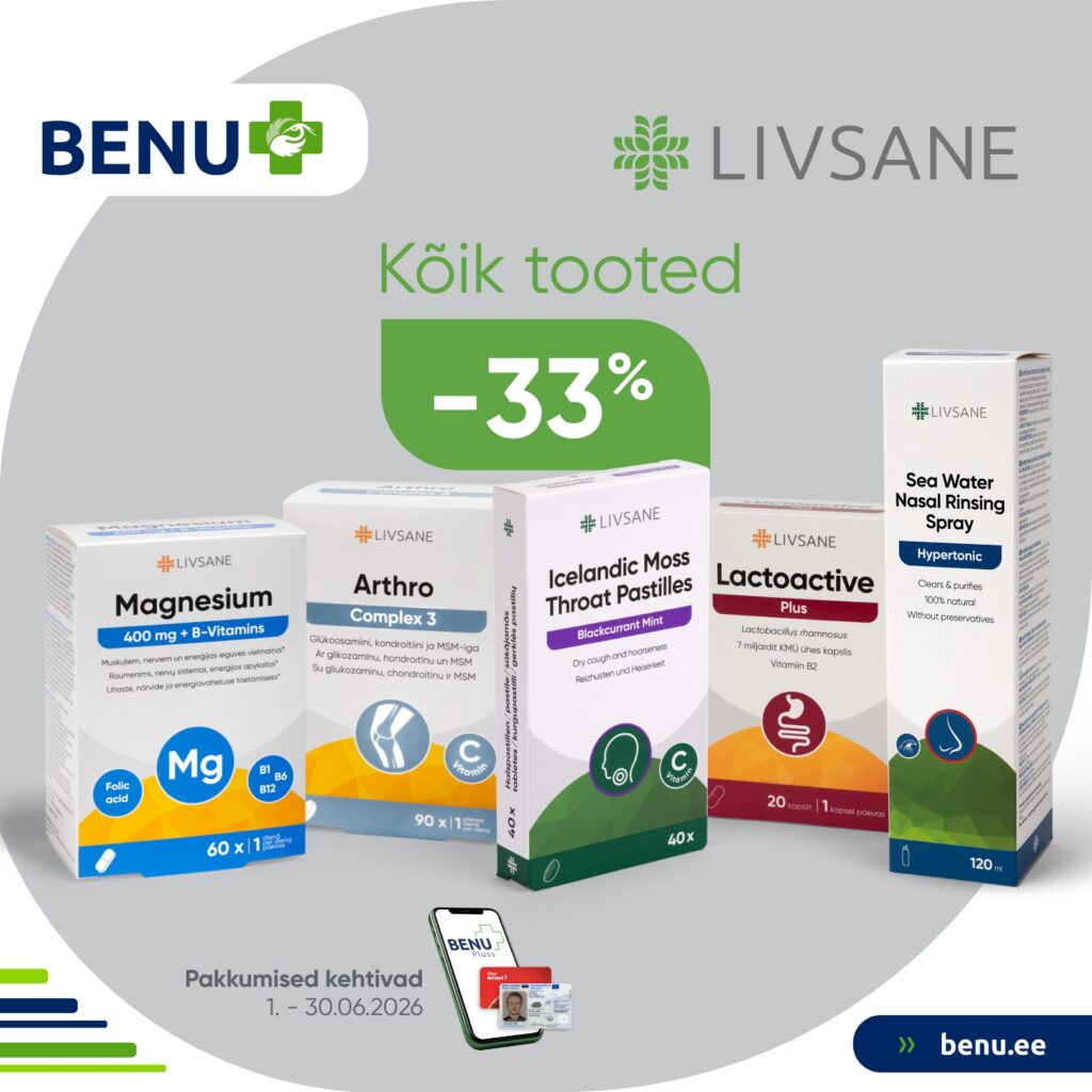 LIVSANE tooted -33% soodsamalt