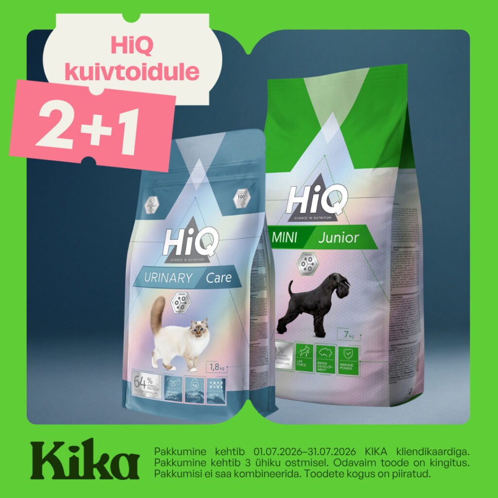 HiQ kuivtoidule 2+1 KIKAst
