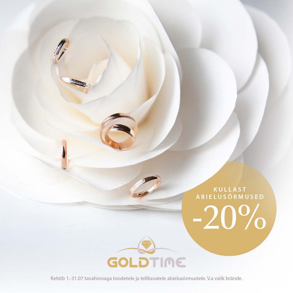 Kullast abielusõrmused -20%