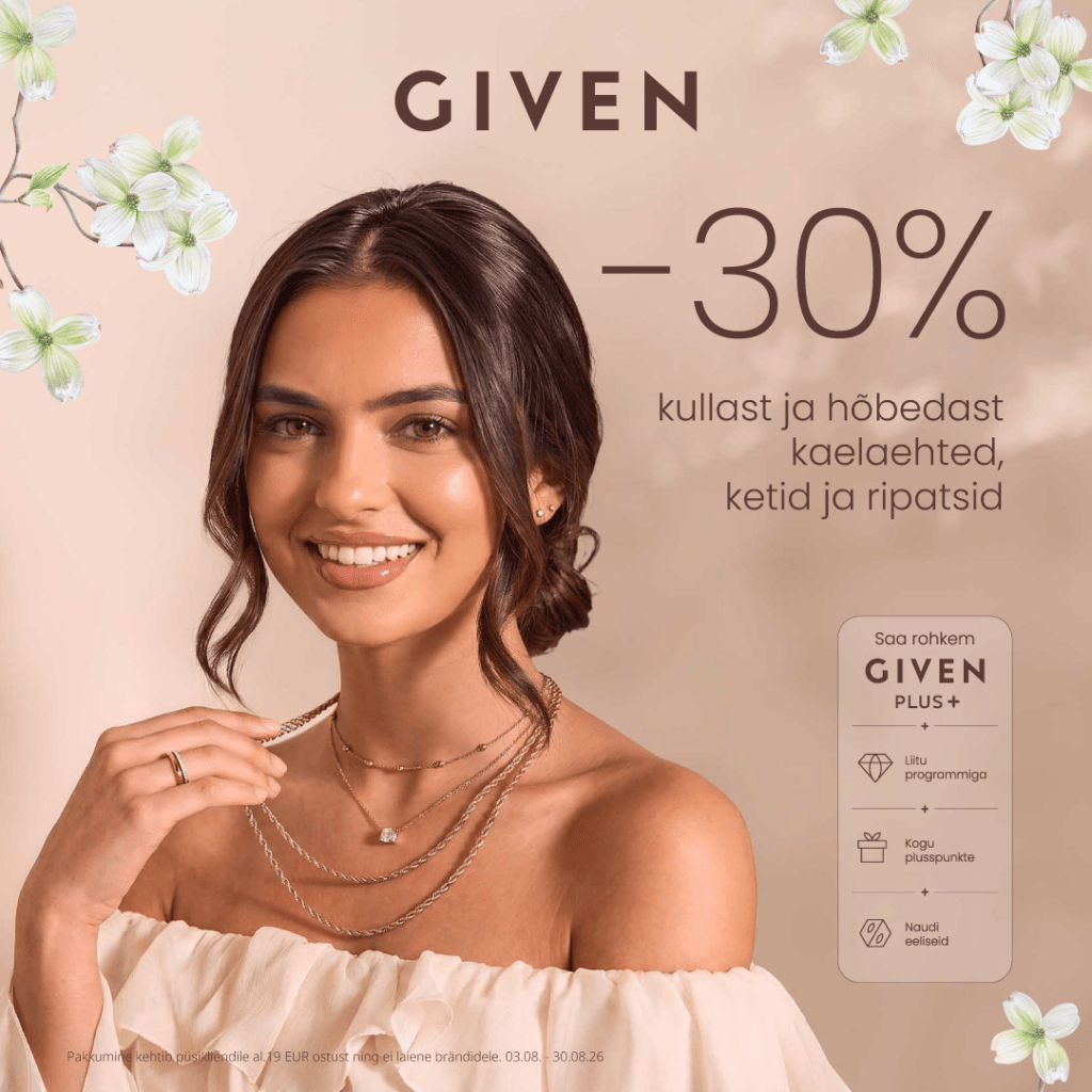 Kullast ja hõbedast kaelaehted, ketid ja ripatsid -30%