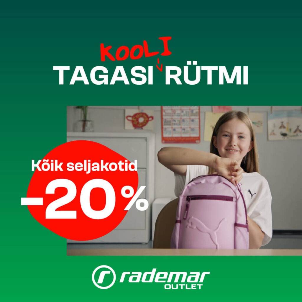 Tagasi kooli rütmi – kõik seljakotid 20% soodsamalt!