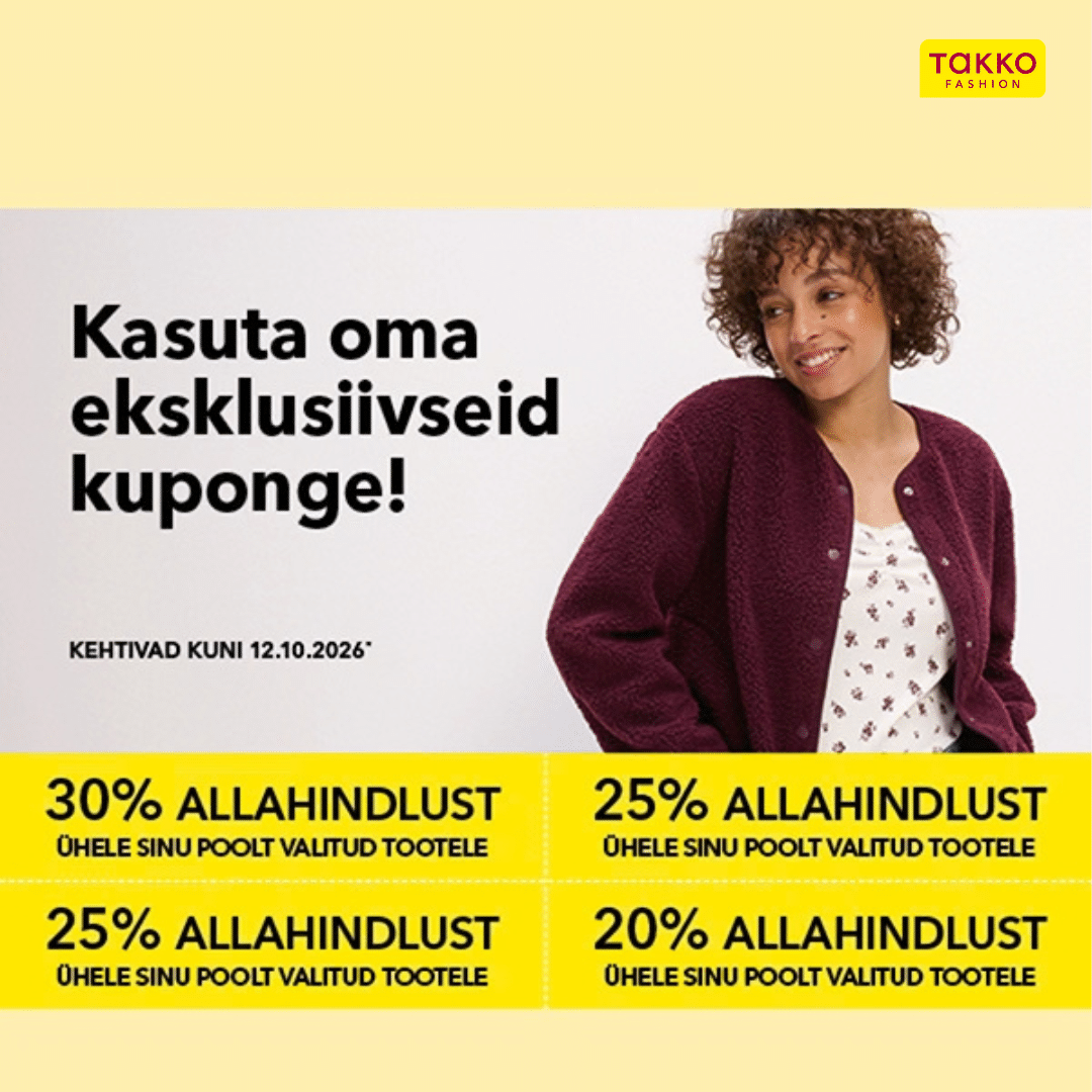 Registreeritud kliendile allahindlus kuni -30% kupongi alusel
