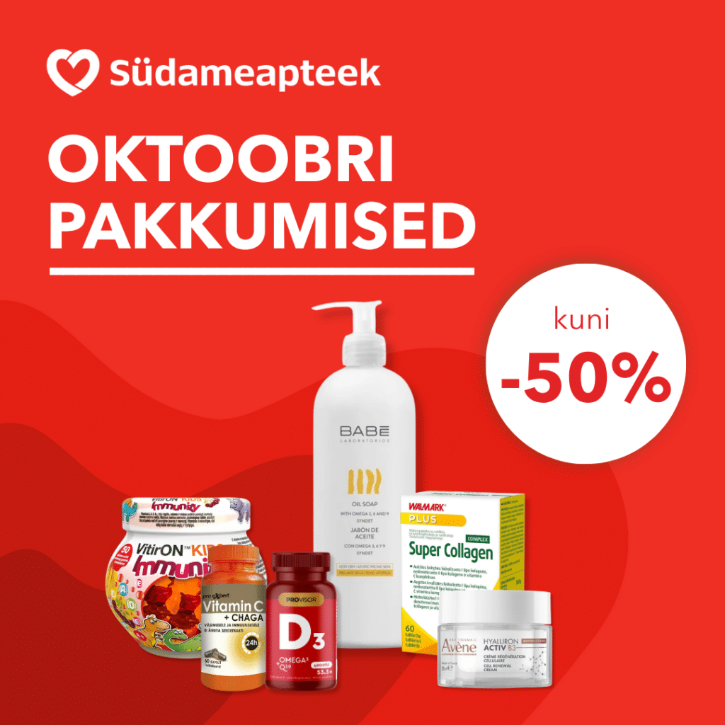 Südameapteegi oktoobri pakkumised kuni -50%