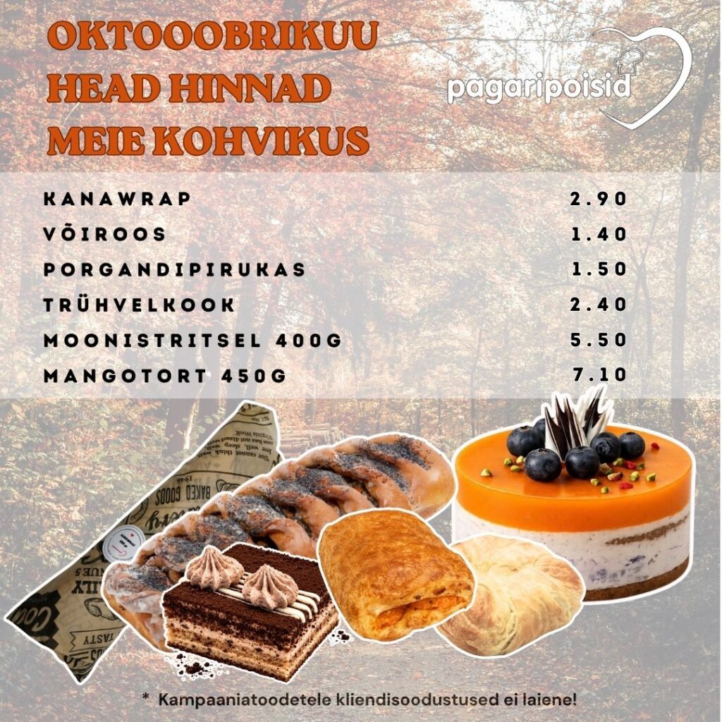 Oktoobrikuu pakkumised Pagaripoistes!
